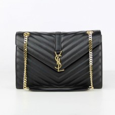 YSL Saint Laurent Klasszikus Nagy Monogramos Táska Fekete 31cm