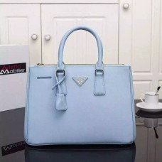 Prada Galleria Táska 2274 Saffiano Bőr 33cm Világoskék