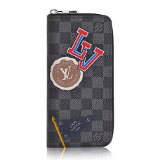 Louis Vuitton Zippy Függőleges Pénztárca N64443 Damier Grafit Matricák