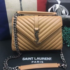 YSL felső fogantyús válltáska 24cm barackszínű ezüst