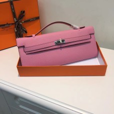 Hermès Kelly Cut 31cm Epsom Bőr Kuplung Rózsaszín