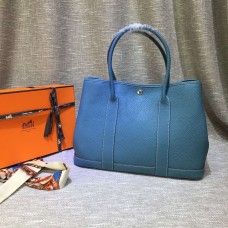 Hermès Garden Party Nagy Kézitáska 36 cm Kék