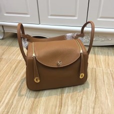 Hermès Lindy 30cm Kézitáska Tevearany