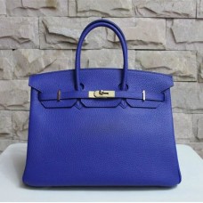 Hermès Birkin 35cm Togo Bőr Kézitáska Elektromos Kék Arany
