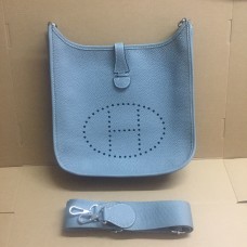 Hermès Evelyne III Togo Bőr Crossbody Táska Kék Lin