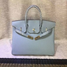 Hermès Birkin 30cm Togo Bőr Kézitáska Kék Lin Arany