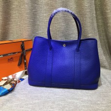 Hermès Garden Party Nagy Kézitáska 36 cm Elektromos Kék