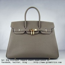 Hermès Birkin 35cm-es marhabőr vénás kézitáska sötét khaki arany