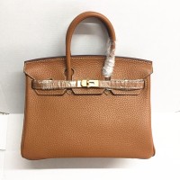 Hermès Birkin 25cm Kézitáska 6068 világos kávéarany