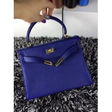 Hermès Kelly 25cm Togo Bőr Táska Kék Arany