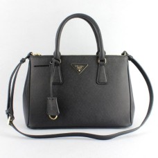 Prada Galleria Táska 1801 Saffiano Bőr 30cm Fekete