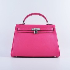 Hermès Kelly 32cm Togo Bőr Táska 6108 Rózsaszín Ezüst
