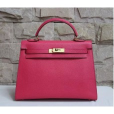 Hermes Kelly 32cm Epsom Bőr Kézitáska Rózsaszín Arany