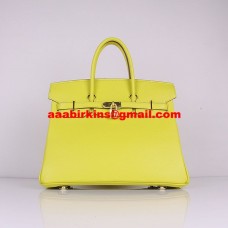 Hermès Birkin 30cm Togo Bőr Táska Citromsárga Arany