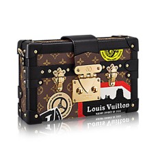 Louis Vuitton M43229 Petite Malle World Tour Crossbody Táska Monogram Vászon