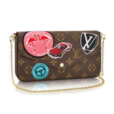 Louis Vuitton M62145 Pochette Felicie láncos pénztárca monogram vászon
