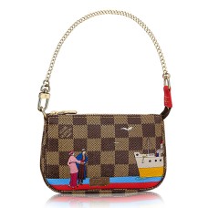 Louis Vuitton N41667 Mini Pochette kiegészítők Damier Ebene Canvas