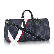 Louis Vuitton N44010 Keepall 55 Bandouliere táska Damier kobalt vászon