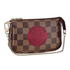 Louis Vuitton N58011 Mini Pochette Kiegészítők Bőröndtáska Damier Ebene Canvas
