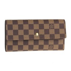 Louis Vuitton N61217 nemzetközi pénztárca Damier Ebene Canvas