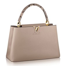 Louis Vuitton N91711 Capucines MM Tote Bag Taurillon bőr